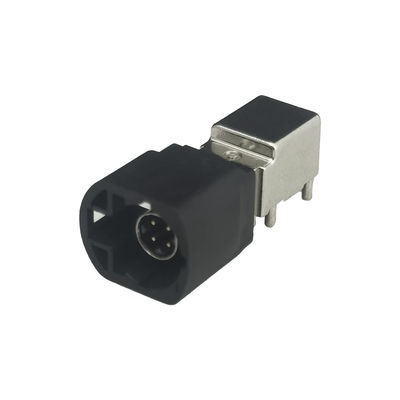 OEM ODM FAKRA HSD LVDS 4 Pin A Code Black Color Connector For PCB Mount