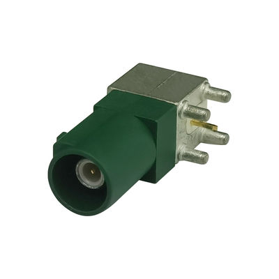 FAKRA Coaxial PCB Connector Straight Type E Code For PCB Mount