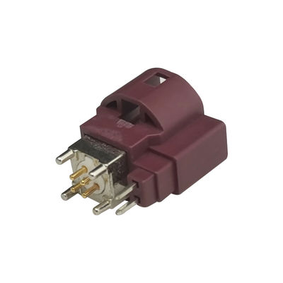 FAKRA HSD Connector 100 Ohm Straight Solder D-Code For In-Car Camera Systems