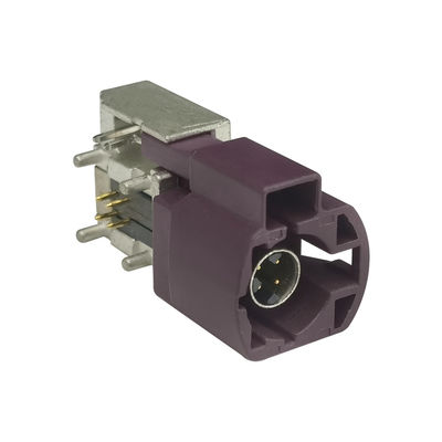 FAKRA HSD Connector 90 Degree Plugs And Connectors For PCB Mounting