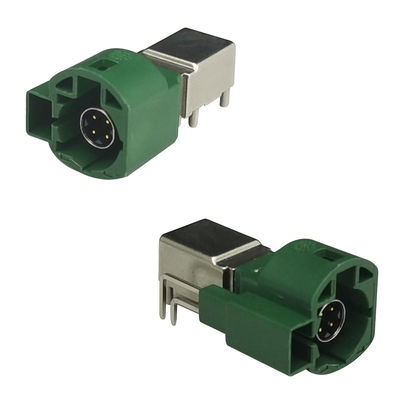 4+2Pin FAKRA HSD Connector Right Angle Car Vihicle LVDS Connectors For PCB Mount