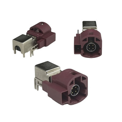 4+2Pin FAKRA HSD Connector PCB Mount RF Coaxial Connector For GPS